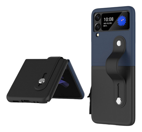 Funda Color Clash For Samsung Zflip6 Con Correa For La Muñeca