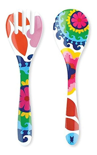 Juego De 2 Piezas French Bull Salad Server - Vajilla De Mela