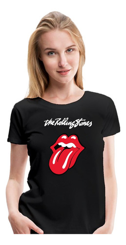 Polera Banda Rock Musical Rolling Stones Algodon  Mujer/niña