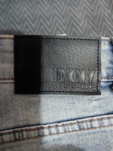 Pantalón Dkny 38 X 30 Skinny Azul Claro Con Spandex 