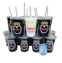 Comprar Vasos Boda Despedida Bride Team Con Popote 30 Pzas
