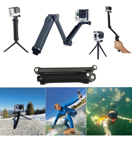 Baston Extension Selfie Stick De 3 Ejes Para Camara Gopro