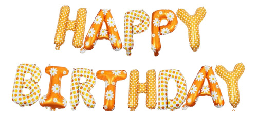 Globo Cartel Happy Birthday Margarita Letra 30cm Deco Fiesta