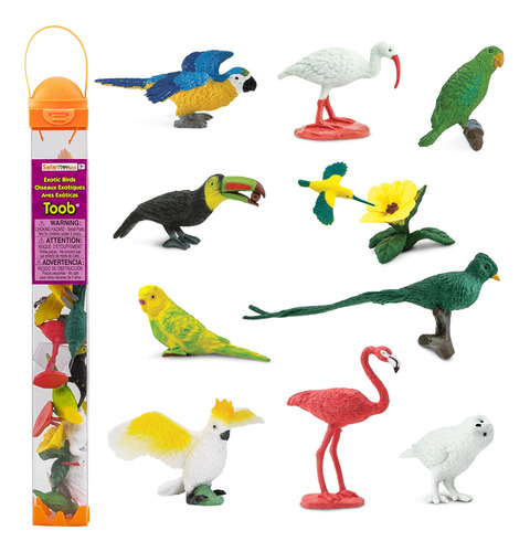 Safari Ltd. Pájaros Exóticos Toob, Viene Con 13 diferent.