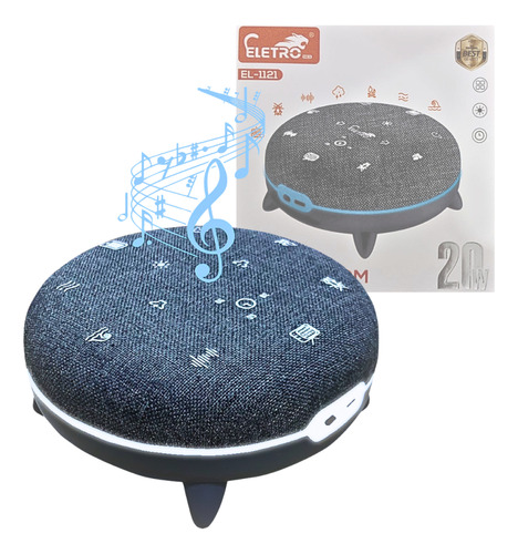 Caixa De Som Ruido Branco Sons Da Natureza Relaxante20w Cor Cinza 127/220v