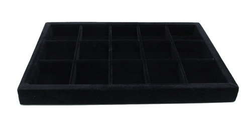 Mostruário De Suede P/ Jóias Com 15 Divisórias 27 X 19,5 Cm