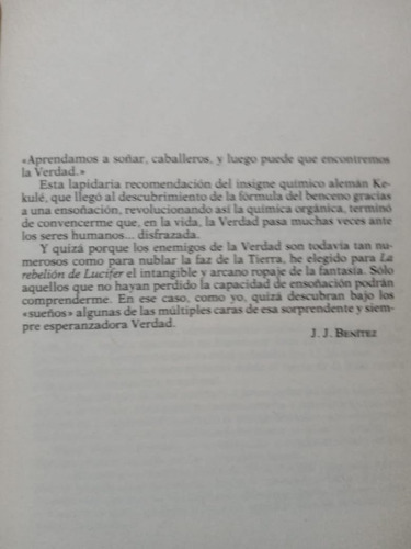 La Rebelión De Lucifer J. J. Benítez / Edición De Lujo (Usado)