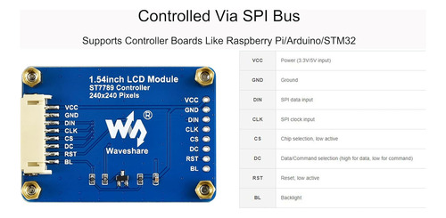 Módulo De Pantalla Lcd De 1.54 Pulgadas Pantalla Ips De Reso