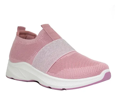 Zapatillas Elastizadas Mujer Livianas Sin Cordones Moda