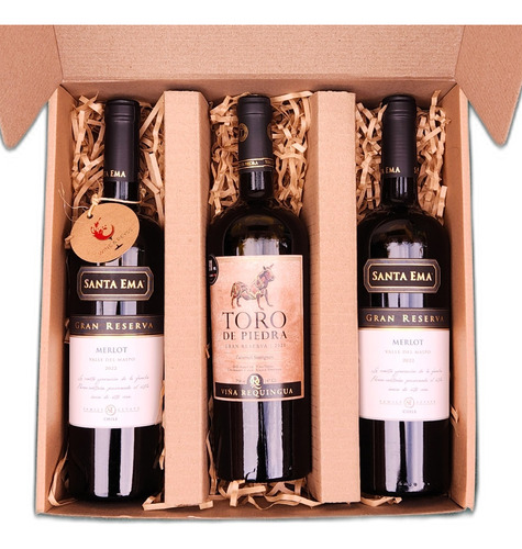Pack Vino Regalo Dia Del Papa 2 Santa Ema + Toro De Piedra