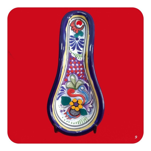 Imagen 7 de 8 de Portacuchara De Talavera Poblana Color Mejor Precio Prc