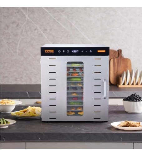 Máquina Secadora Deshidratadora De Alimentos 10 Bandejas Azul Acero