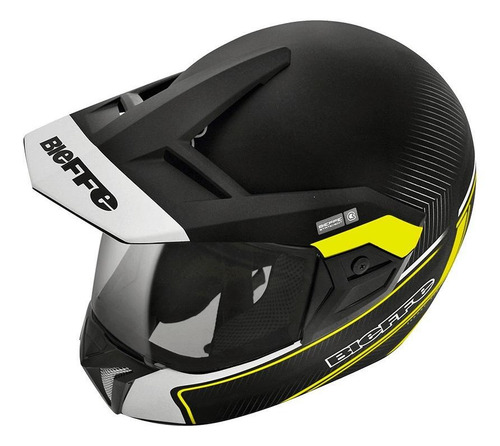 Capacete para moto integral Bieffe 3 Sport Stato amarelo tamanho 60