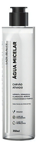 Água Micelar Vegana Carvão Ativado 310ml Lady Beauty