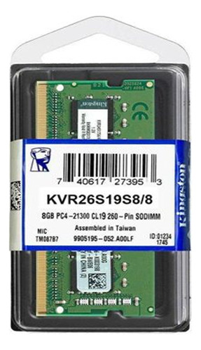 Memoria Ram Laptop 8gb Pc4-21300 Kingston