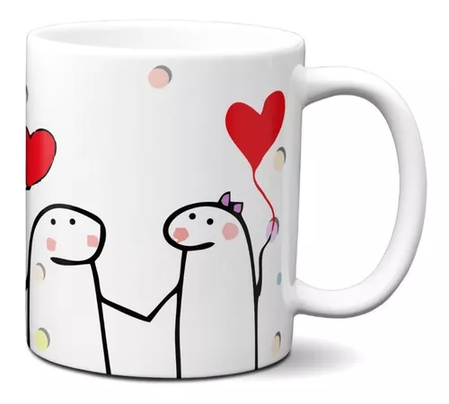 Caneca Personalizada Meme Flork - O Pouco Que Sei do Amor