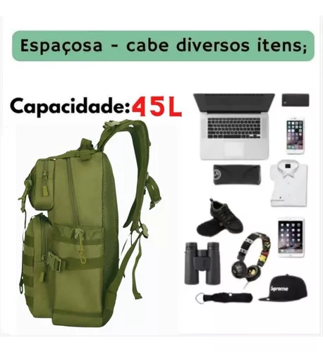 Mochila Militar Tácticas 45L Verde - Promohobby