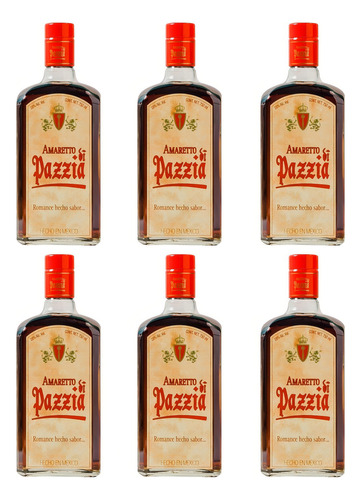 Pack De 6 Amaretto Di Piazzia 750 Ml