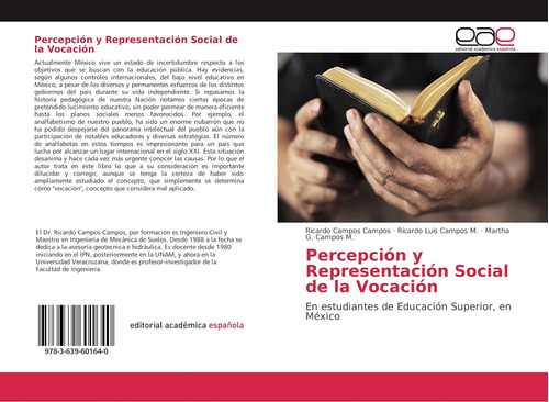 Libro: Percepción Y Representación Social De La Vocación: En