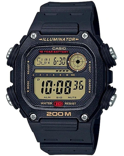 Rel. Casio Dw-291h-9av Original C/ Nf Bateria Para Dez Anos
