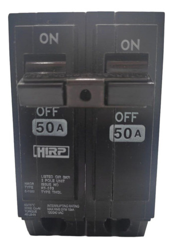 Breaker Empotrable Hqp 2x15a 15a, 240 Vac, 2 Polos, (thql) 