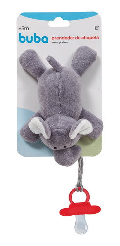 Imagem 6 de 6 de Prendedor De Chupeta Com Pelucia Meu Elefantinho Buba 11782