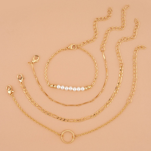 Kl Conjunto De Pulseras Multipiezas De Cuatro Perlas For