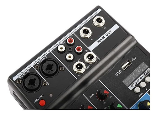 Imagen 6 de 7 de Patioer 4 Canales Mini Usb Audio Mixer Amplificador Consola.