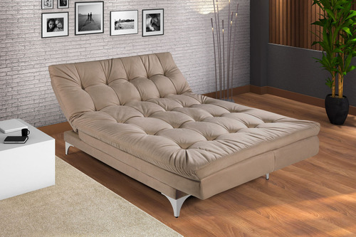 Sofá Cama 3 Lugares Versátil Império Estofados Je