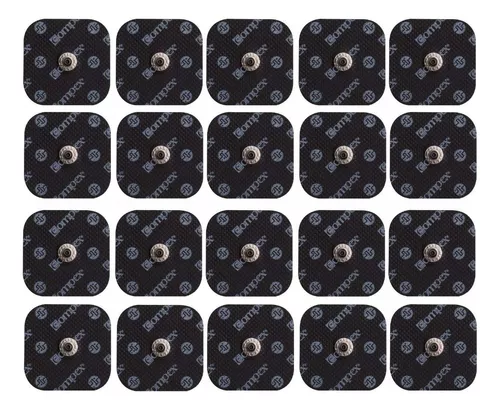 Compex Electrodos 5x5 Cm Paquete 20 Piezas (5 Bolsas) Color Negro