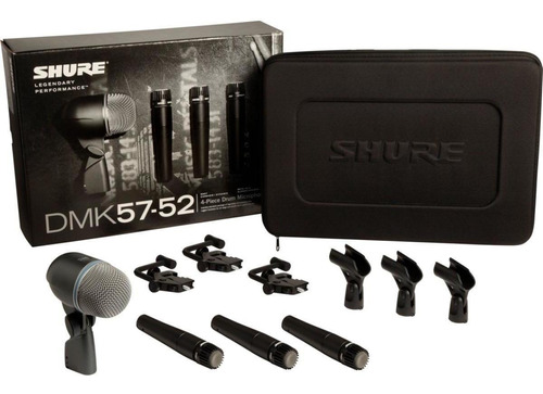 Kit Micrófonos De Batería Shure Dmk57-52 Color Negro