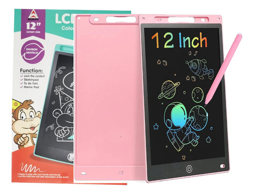 100 Pizarra Mágica Lcd Niños Tableta Multicolor 12'' Mayoreo