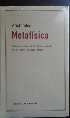 Metafísica Aristóteles Las Cuarenta