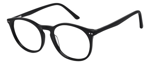 Armação Oculos De Grau Redondo Retrô Masculino Preto 2104