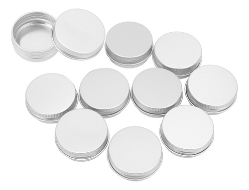 Latas Redondas De Alumínio, 10 Unidades, Tampas De Rosca De
