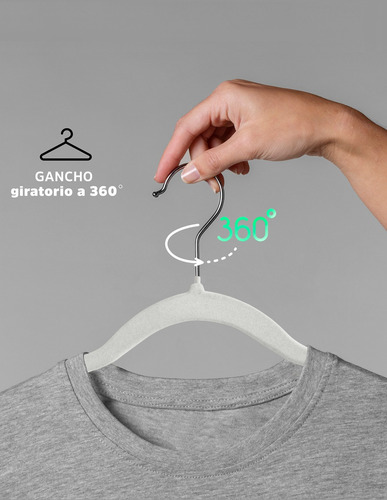 Set De 10 Ganchos Antideslizante De Terciopelo Ag Box