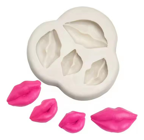 Molde Silicone Boca Beijo Mulher Batom Labio Fondant Resina