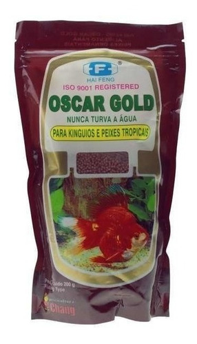 Ração Oscar Gold 200 Gramas Para Kinguios E Peixes Tropicais Ornamentais De Aquário