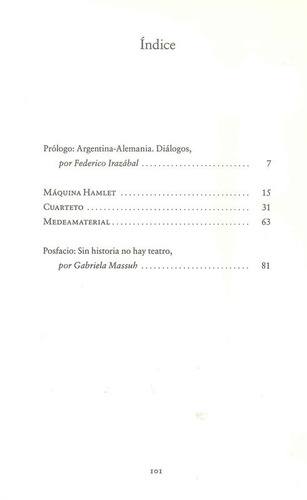 Maquina Hamlet. Modeamaterial - Müller - Losada