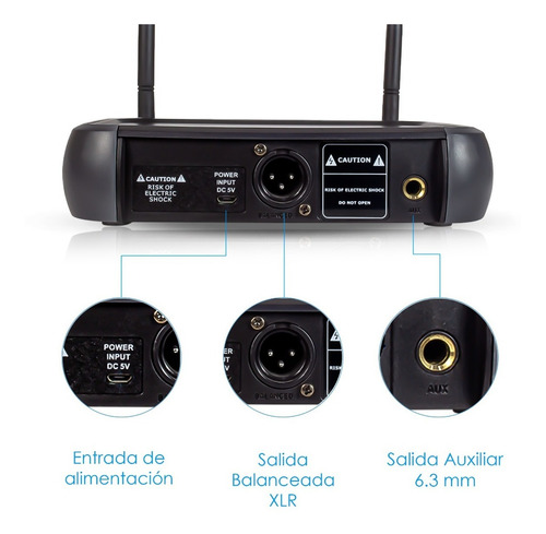Imagen 2 de 4 de Steelpro - Micrófono Profesional - Inalambrico - Uhf-607