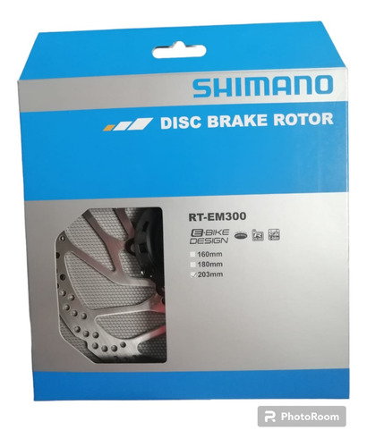 Disco Rotor Shimano Em-300 203mm Center Lock Para Bicicleta