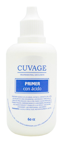 Cuvage Primer Con Ácido Uñas Esculpidas Gel Manicuria 60cc