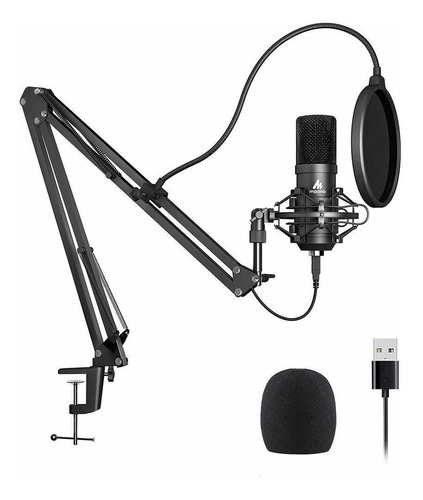 Kit De Microfono Usb 192khz / 24bit Plug & Play Maono Au-a04 Computadora Usb Microfono Cardioide Podcast Microfono De Co