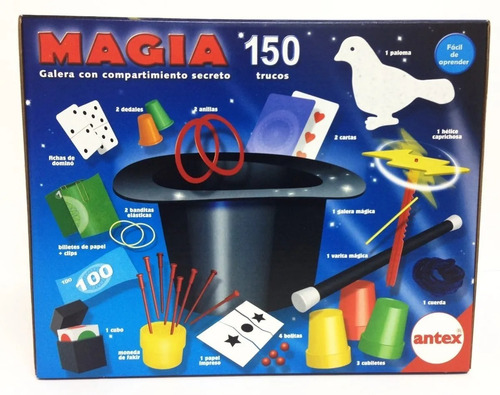 Juego De Magia Con 150 Trucos Con Galera - Antex Original