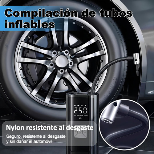 Compresor De Aire Portátil, Inflador De Llantas Inalámbrico