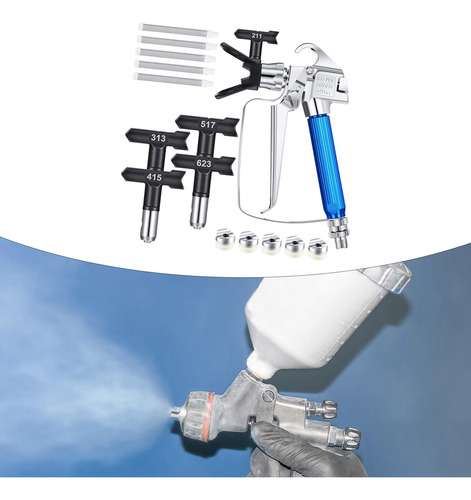 Kit De Pulverizador De Tinta Sem Ar Máquina De