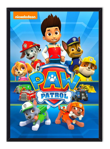 Cuadro Enmarcado - Poster Paw Patrol - Infantil 