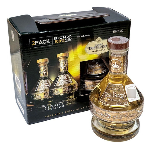 Duo Pack Tequila Destilador Reposado Artesanal 375ml