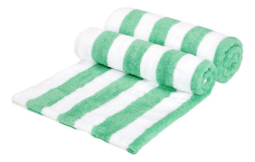 Toallas P/ Playa, Verde Y Blanco, 2pcs, 76,2 X 152,4cm