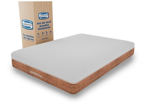 Imagen 1 de 5 de Colchón Simmons Madison Roll Doble Firme 140 X 190 Cm Colch